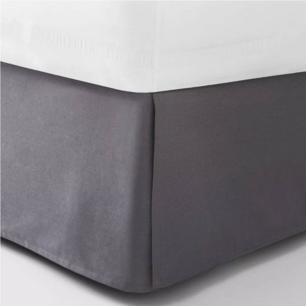Twin Gray Bed Skirt room essentials 14” drop nwt